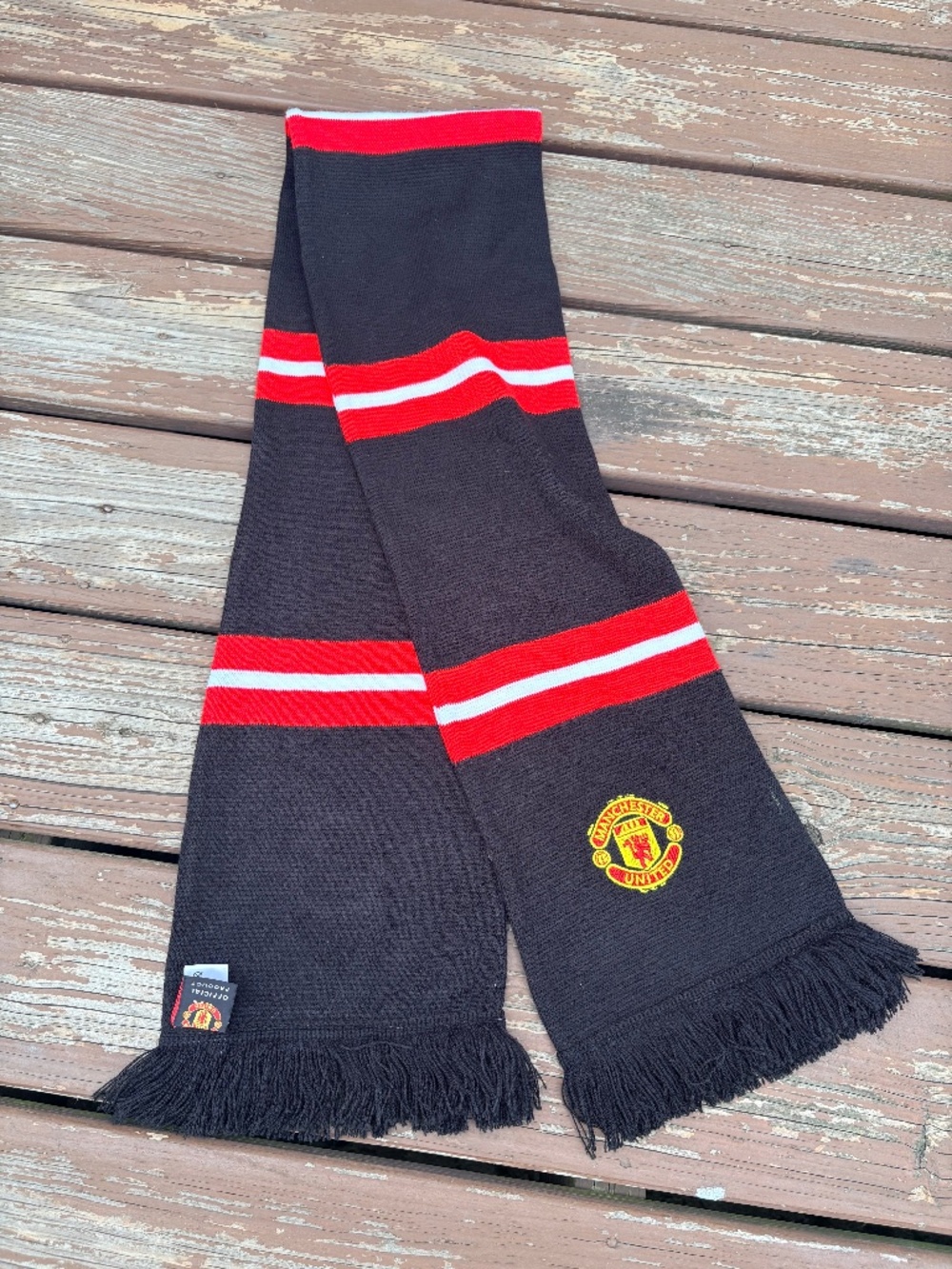 Manchester United Black Bar Scarf